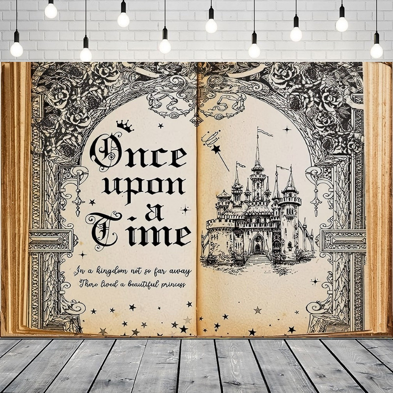 Photography Yearbook - Fairy Tale Books Photography Backdrop Old