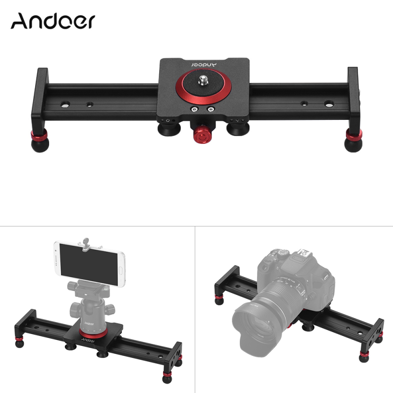 Camera Slider Rail - Andoer 50cm/20inch Aluminum Alloy Camera Track