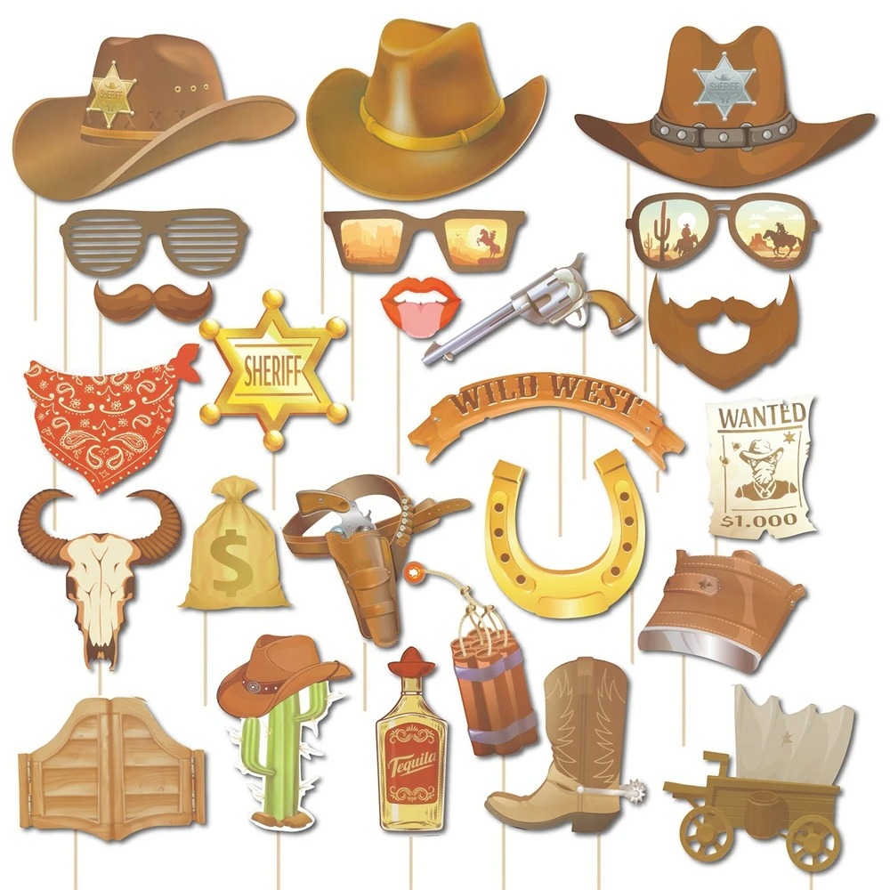 Photography Prompt - Wild West Cowboy Photo Booth Props