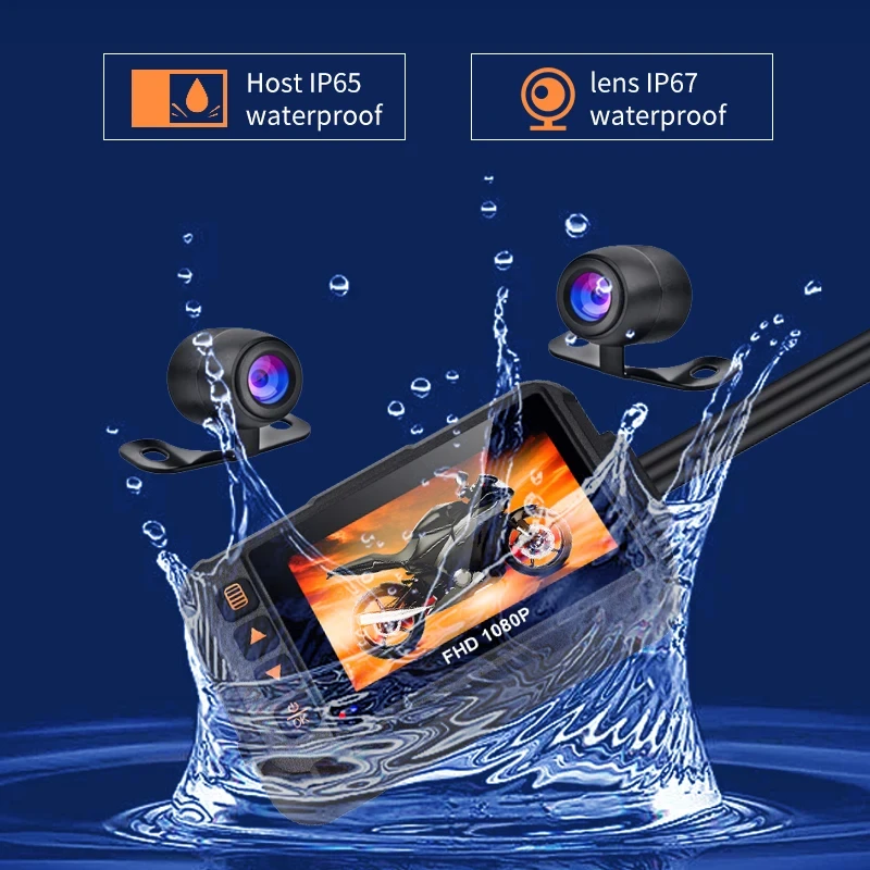 3 Inch Motorcycle Dashcam Wate - Photographic Memory 评论和价格