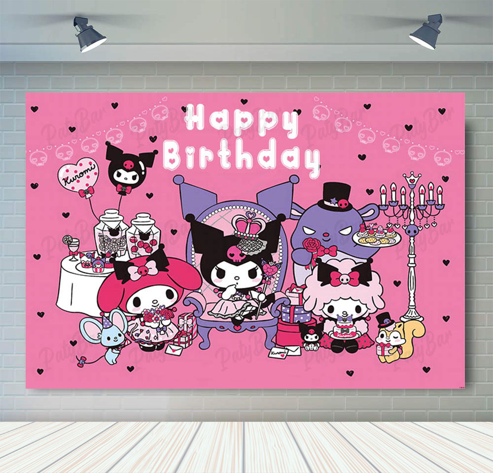 Cute Purple Pink Kuromi Backdr - Photography Cheat Sheet 评论和价格