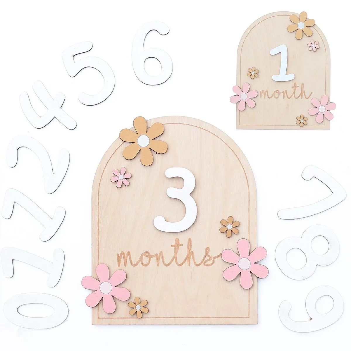 Wooden Baby Monthly Milestone  - Photography Cheat Sheet 评论和价格
