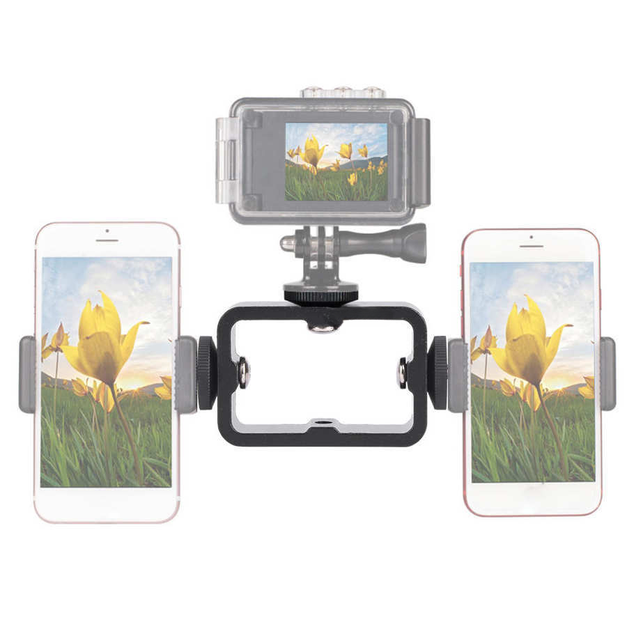 3 in 1 Holder Head Mount Flash - Camera Cage Baseplate 评论和价格