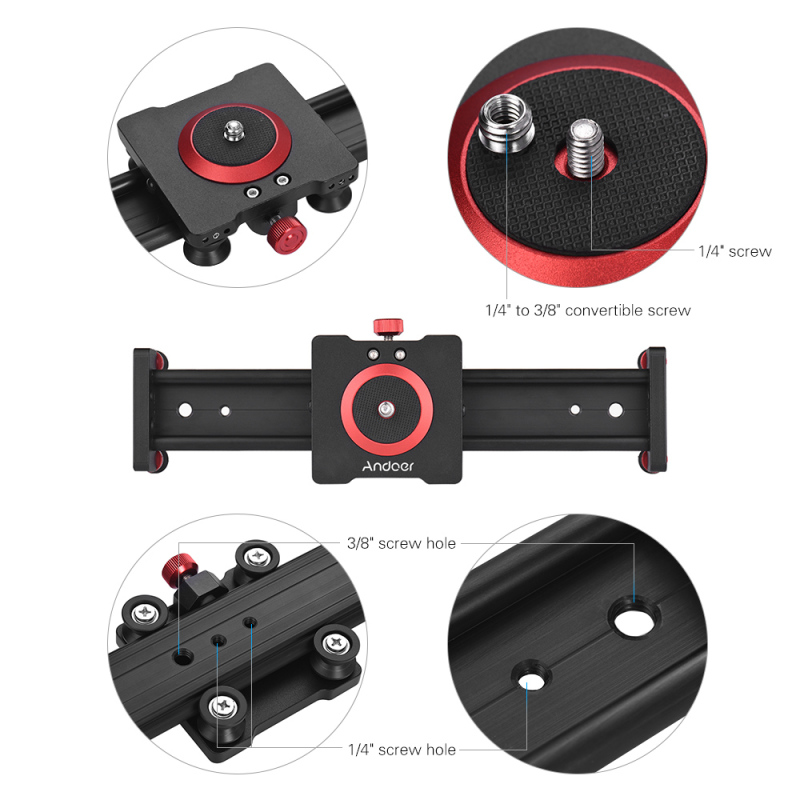 Andoer 50cm/20inch Aluminum Al - Camera Slider Rail 评论和价格