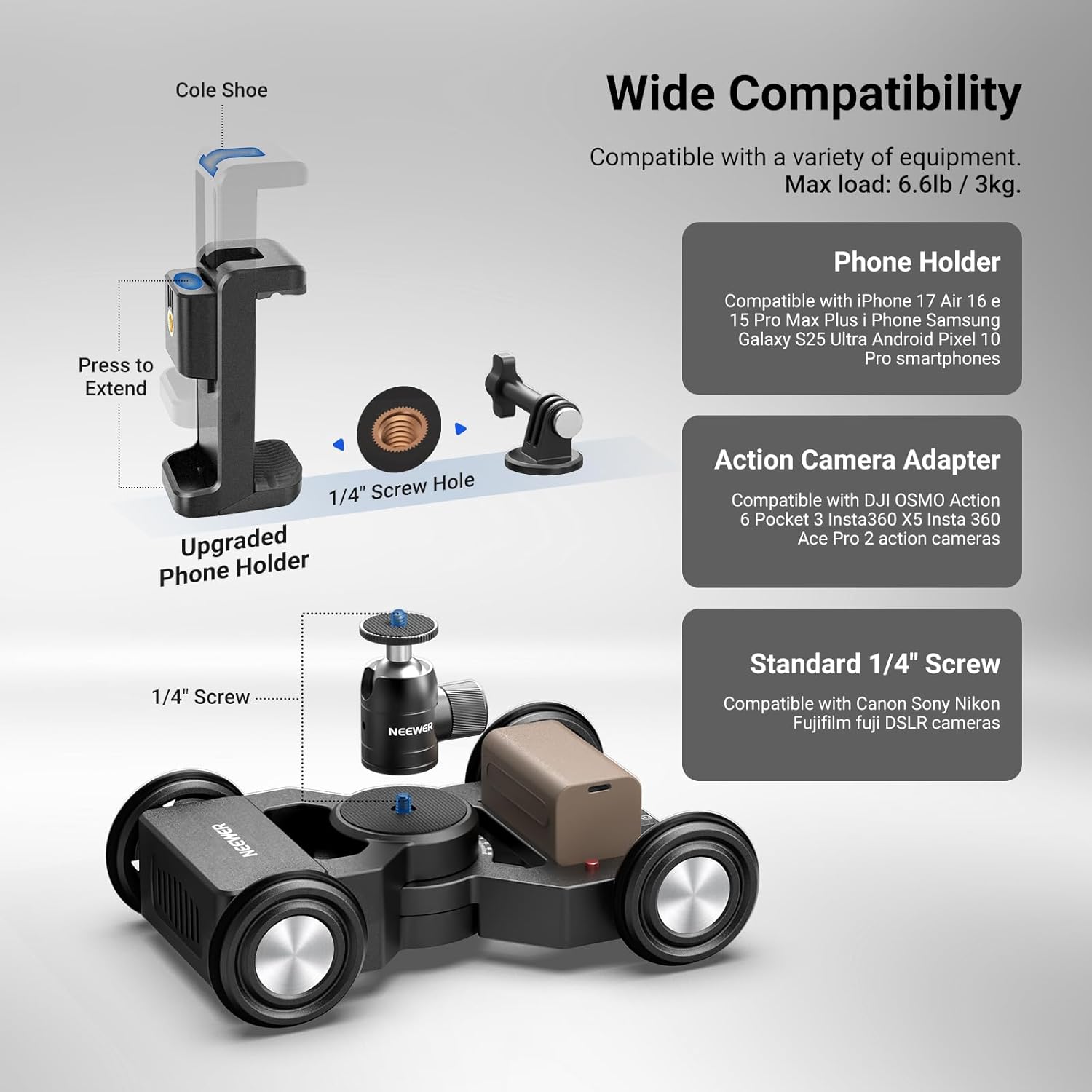NEEWER DL400 Upgraded Camera S - Camera Slider Rail 评论和价格