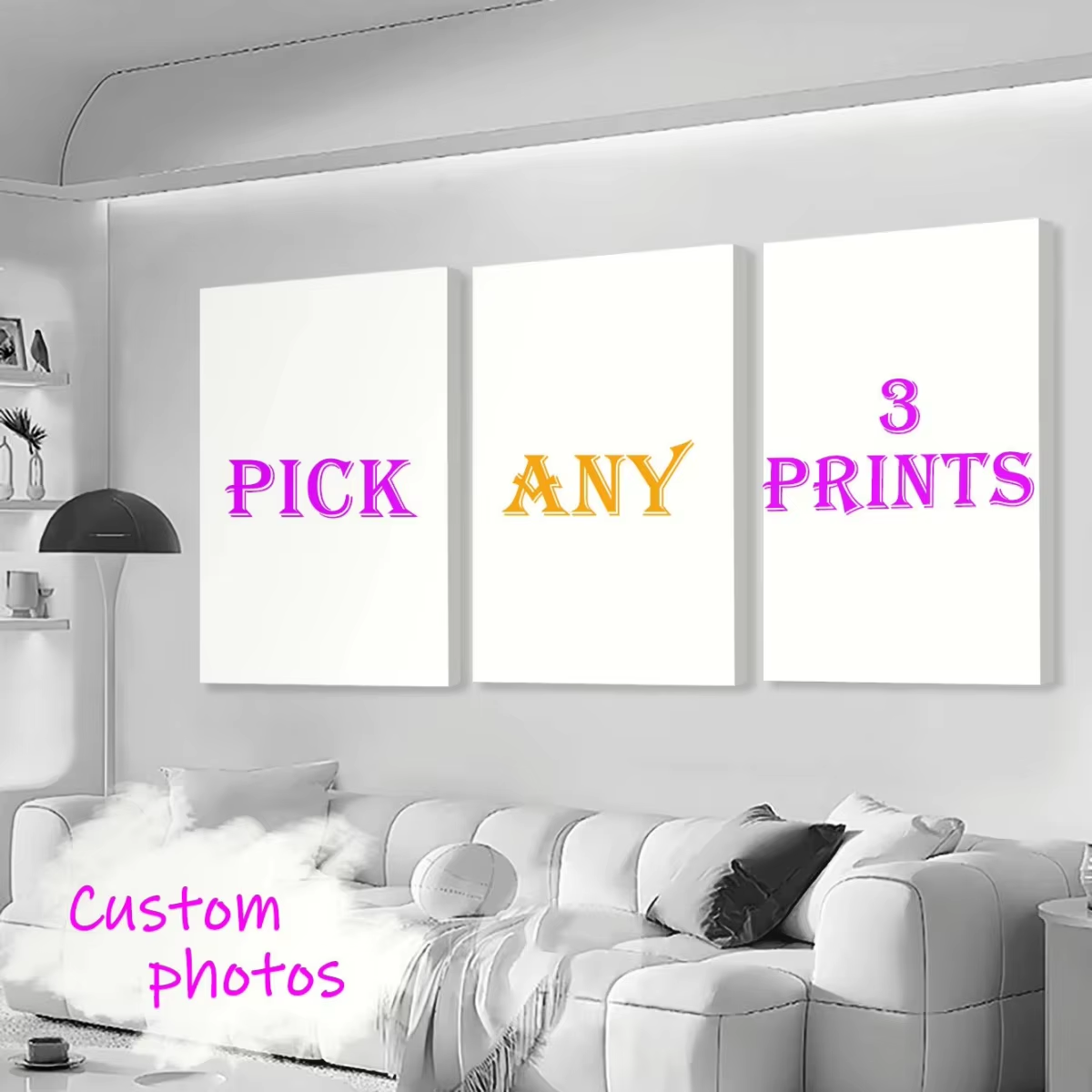 3pcs/set Custom Canvas Printin - Photography Course 评论和价格