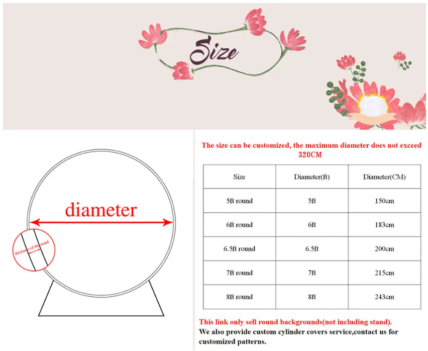 Cinderella Round Backdrop Baby - Photography Cheat Sheet 评论和价格