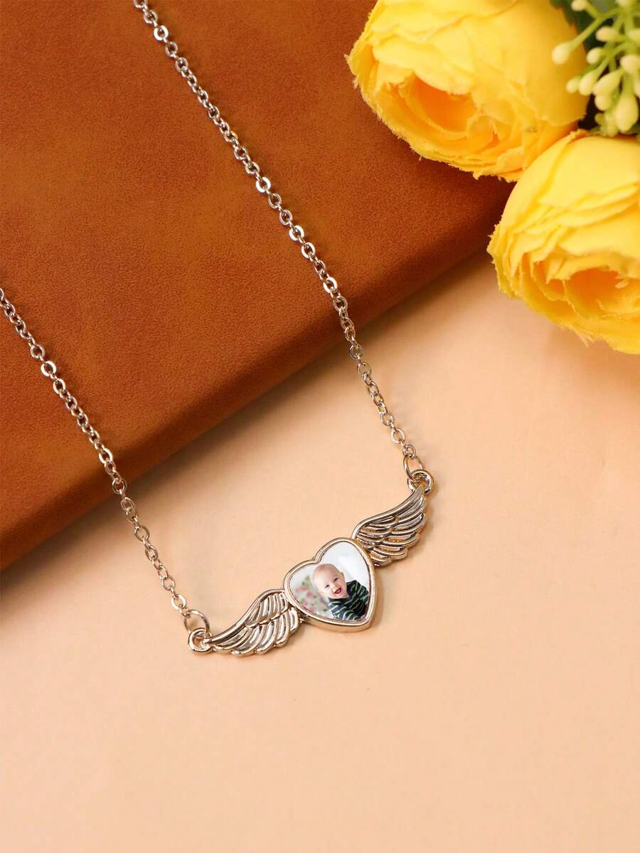 Custom image angel wings neckl - Photographic Memory 评论和价格