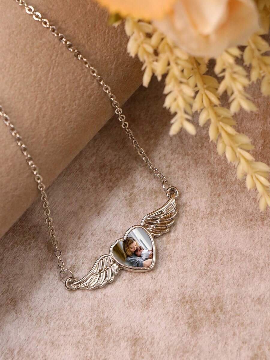 Custom image angel wings neckl - Photographic Memory 评论和价格