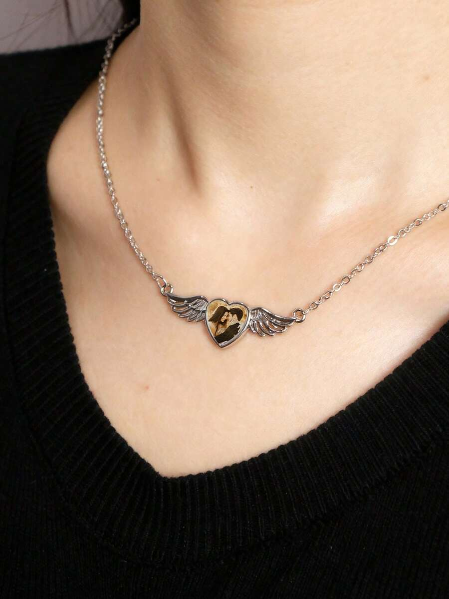 Custom image angel wings neckl - Photographic Memory 评论和价格