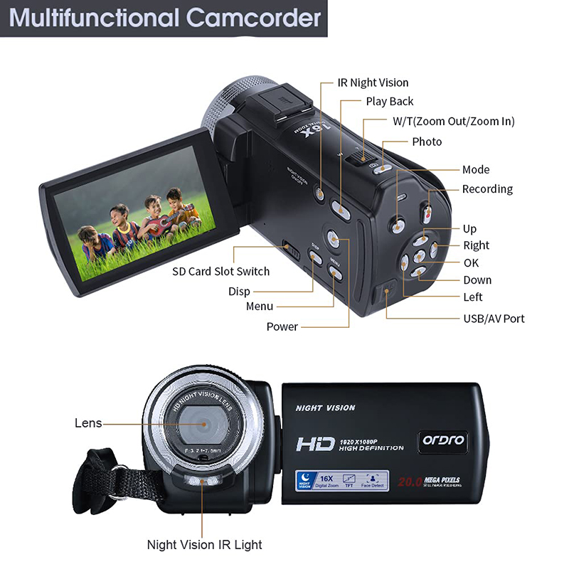 Ordro V12 Vlog Video Camera Di - Photography Prompt 评论和价格