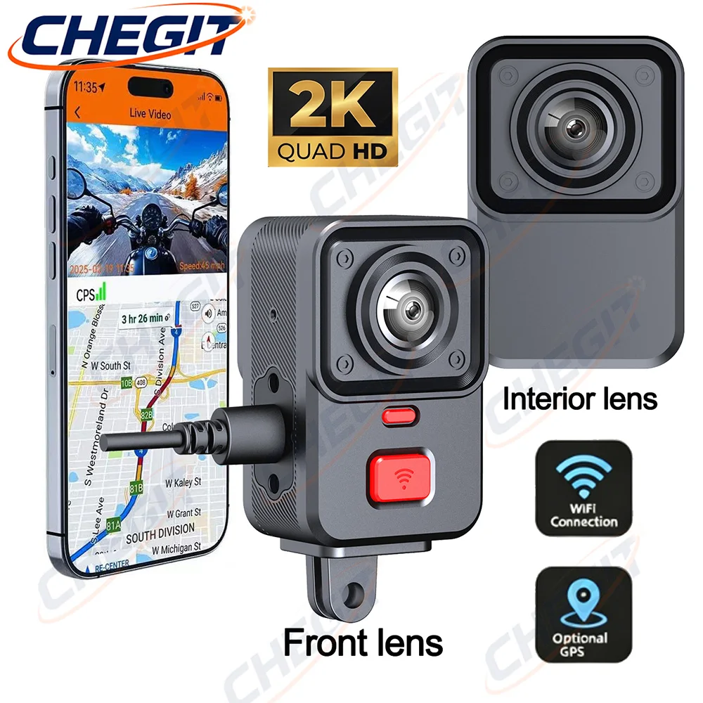 2 Camera Motorcycle DVR 2K HD  - Photographic Memory 评论和价格