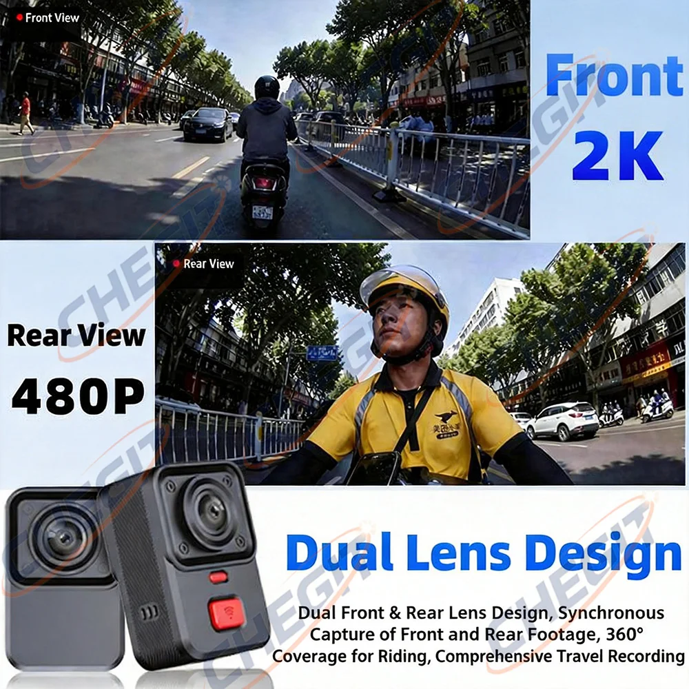 2 Camera Motorcycle DVR 2K HD  - Photographic Memory 评论和价格