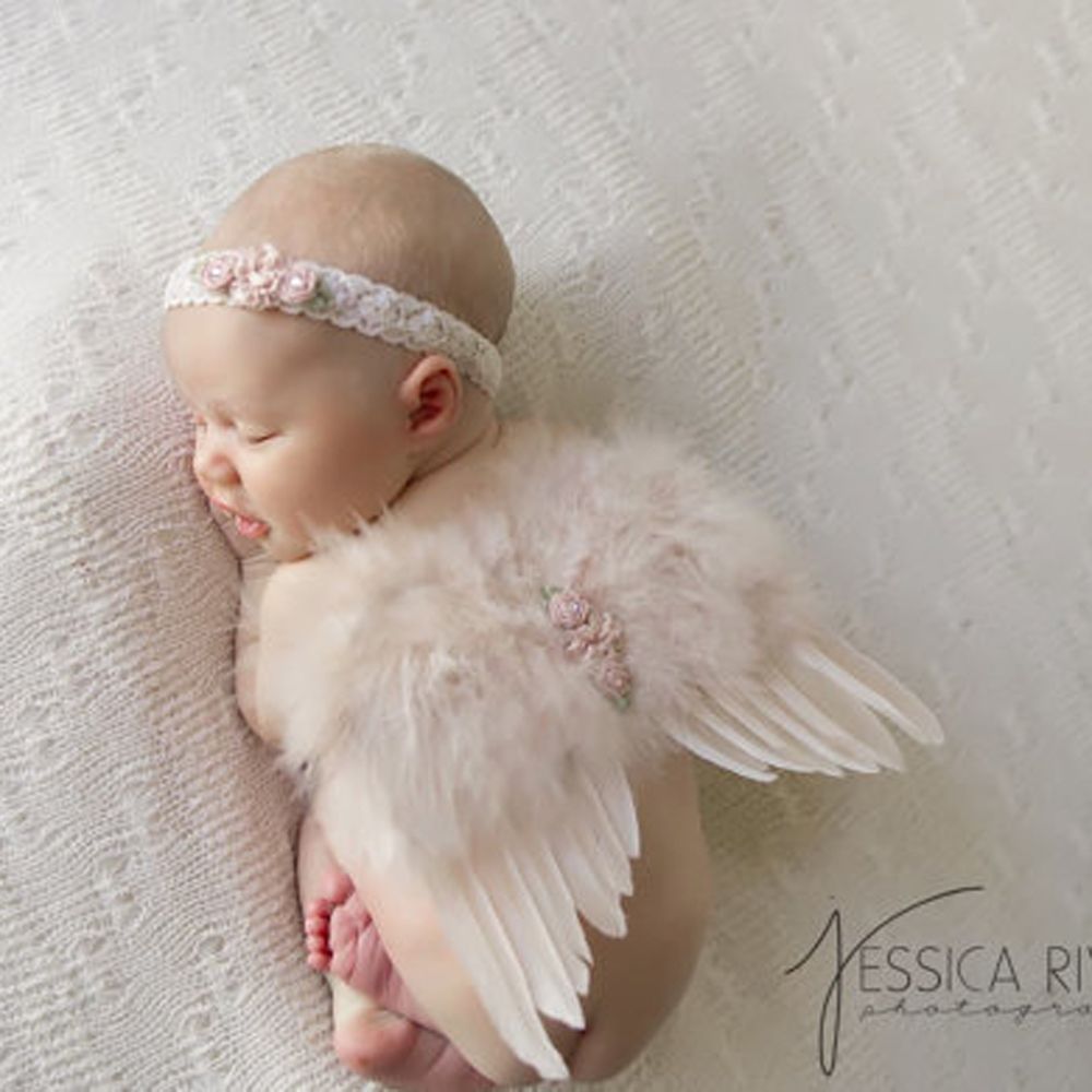 2pcs/set Cute Newborn Angel Fe - Photography Cheat Sheet 评论和价格