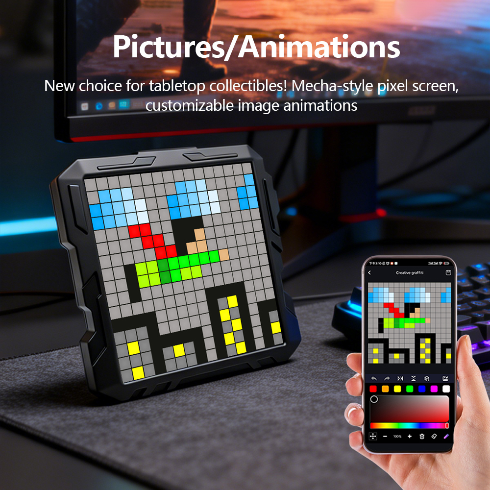 LED Pixel Display Night Light  - Pixel Art Led Panel 评论和价格