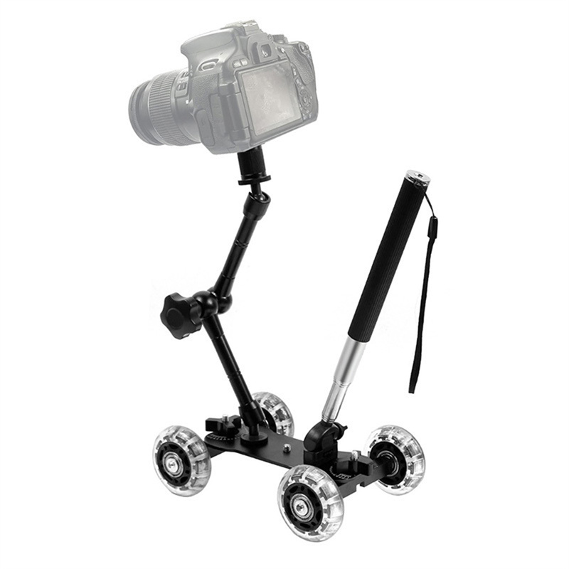 Mobile Rolling Sliding Dolly S - Camera Slider Rail 评论和价格