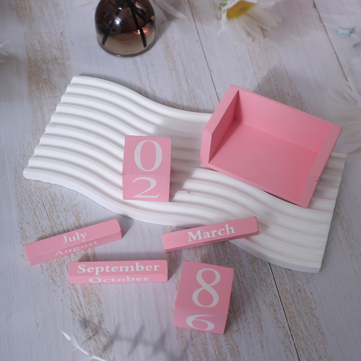 1set（6pcs）Vintage Wooden Perpe - Photography Date 评论和价格