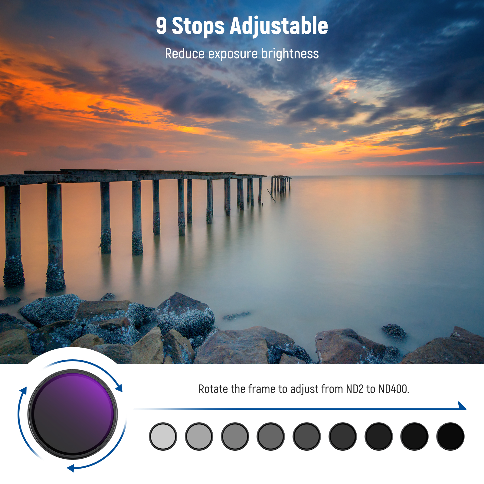 NEEWER 67mm ND2-400 Variable N - Photography Kit Samsung S26 Ultra 评论和价格