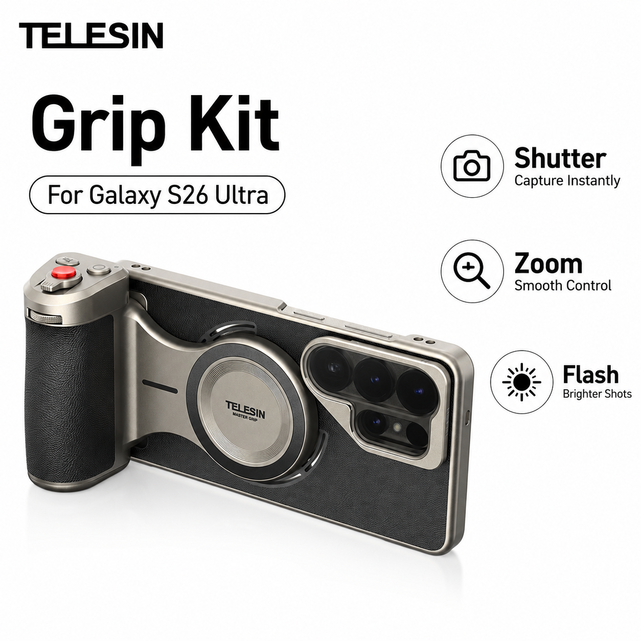 TELESIN Master Photography Cas - Photography Kit Samsung S26 Ultra 评论和价格