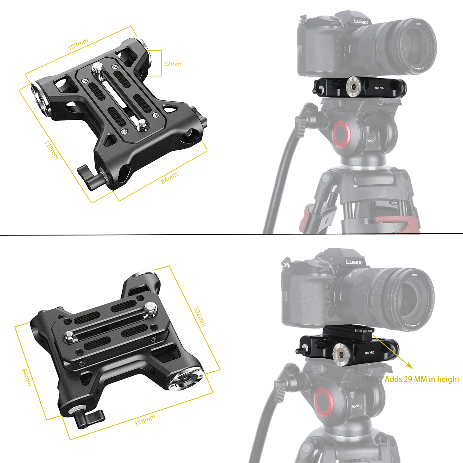 NICEYRIG Camera Baseplate with - Camera Cage Baseplate 评论和价格
