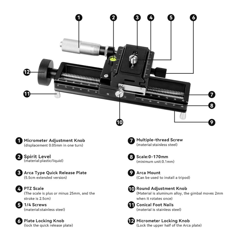 AstrHori AH-MGA170 170mm Camer - Camera Slider Rail 评论和价格
